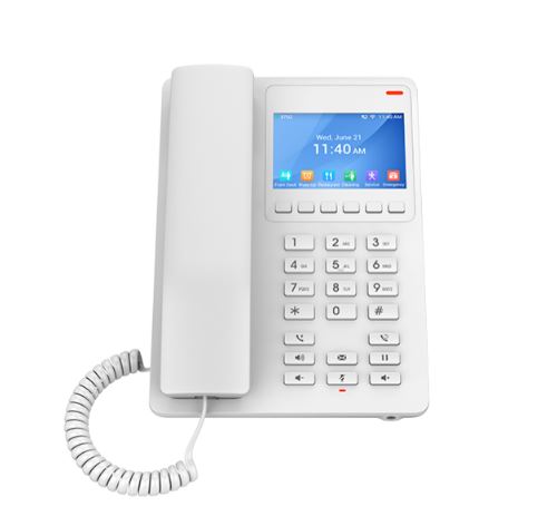 Grandstream Grandstream GHP630W Desktop Hotel Phone, 3.5" Color LCD, PoE, Dual-band WiFi 6, White