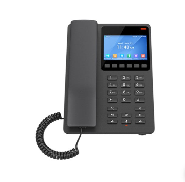 Grandstream Grandstream GHP631W Desktop Hotel Phone, 3.5" Color LCD, PoE, Dual-band WiFi 6, Black