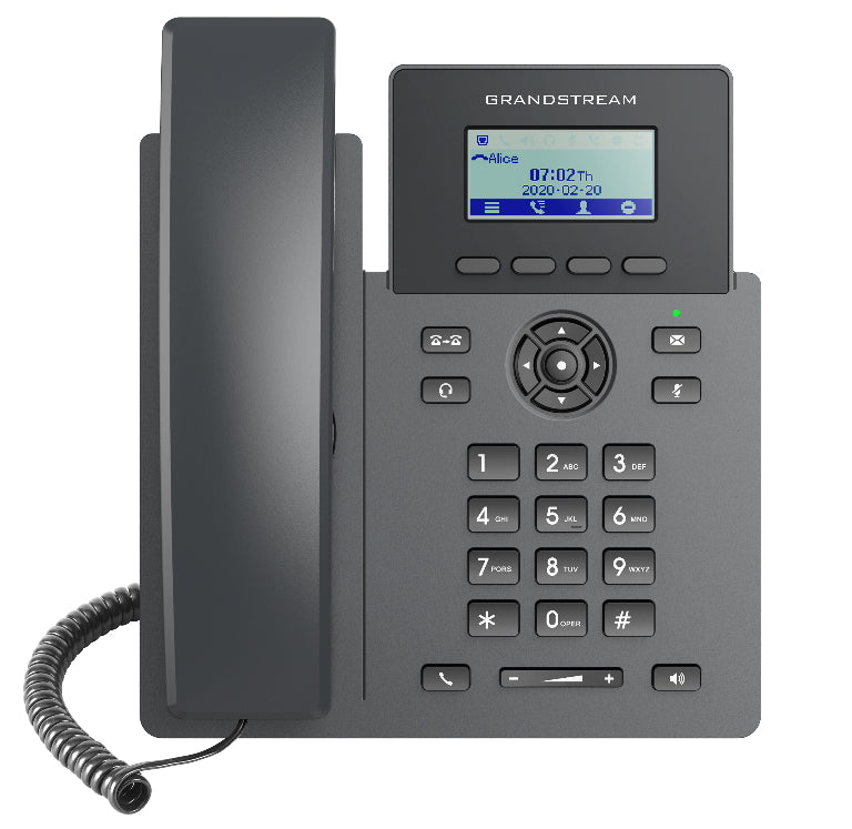 Grandstream Grandstream GRP2601P Carrier Grade  2 Line IP Phone, 2 SIP Accounts, 2.2" LCD, 132x48 Screen, HD Audio, Powerable