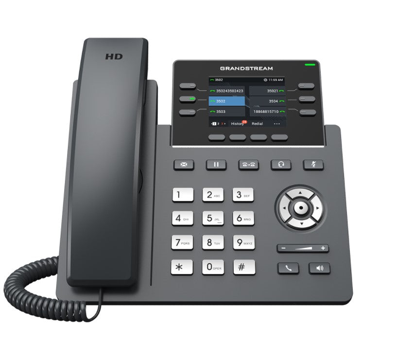 Grandstream Grandstream GRP2613W 6 Lines, 6 SIP Accounts,  2.8 in scrn, PoE + GigE, Color, WiFi,  HD Audio,