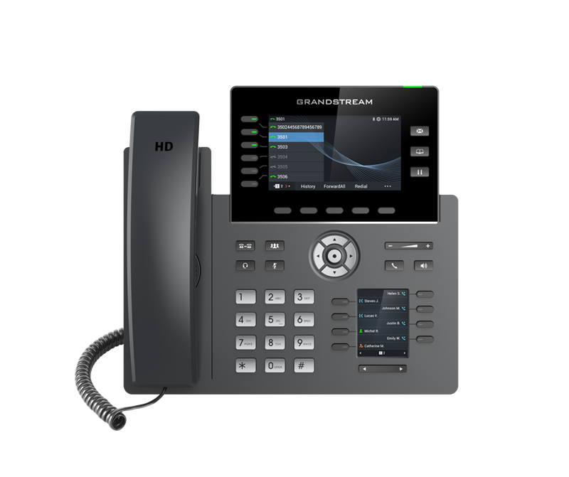 Grandstream Grandstream GRP2616 6 Line IP Phone, 6 SIP Accounts, 480x272 Colour Screen, HD Audio, Integrated Bluetooth+WiFi, 
