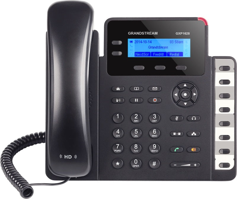 Grandstream Grandstream GXP1628 2 Line IP Phone, 2 Sip Accounts, 132x48 Backlit Graphical Display, HD Audio, Dual-Switched Gi