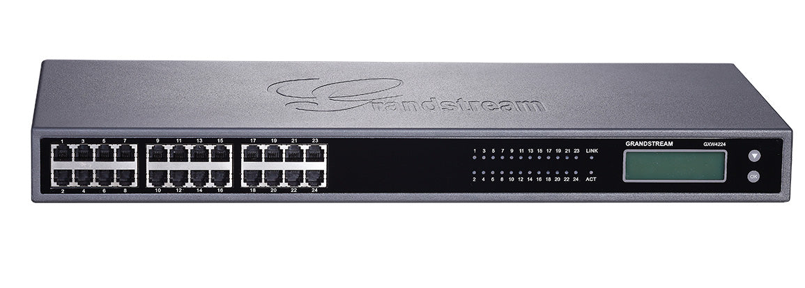 Grandstream Grandstream GXW4224V2 24 FXS, 1 GigE, GDMS Compatible, Supports simultaneous 3-way voice conferencing per port, T