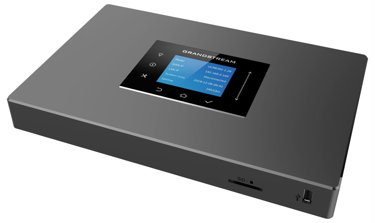 Grandstream Grandstream UCM6301, IP PBX, 1 x FXO Port, 1 x FXS Port, Supports Up To 500 Extensions, 75 Concurrent Calls, 1 x 