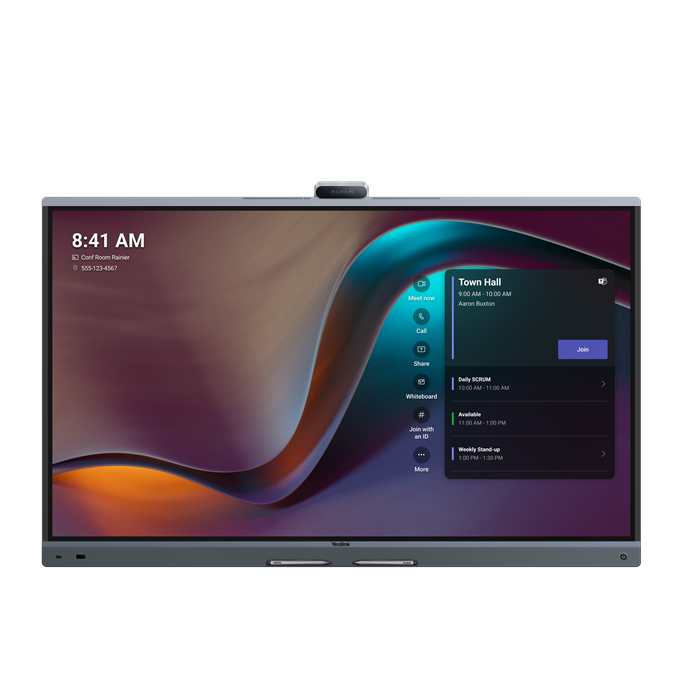YealinkMB75Pro-A02 75'' MeetingBoard Microsoft Teams on Android, Triple-eye Camera System (3*50MP), Floorstand  Wallmount not included, Android 13.