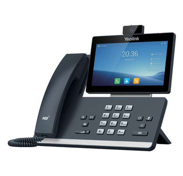 Yealink T58W-C 16 Line IP HD Android Phone with HD Camera, 7" colour touch screen, HD voice, Dual Gig Ports, Built-in Bluetooth Wifi, USB 2.0