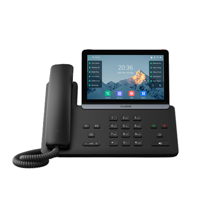 Yealink SIP-T87W (SBC READY) IP Phone, 7" Touchscreen, 16 SIP Accounts, HD Voice, Bluetooth 5.0, Wi-Fi 6, Dual USB, PoE, Linux 6.1,