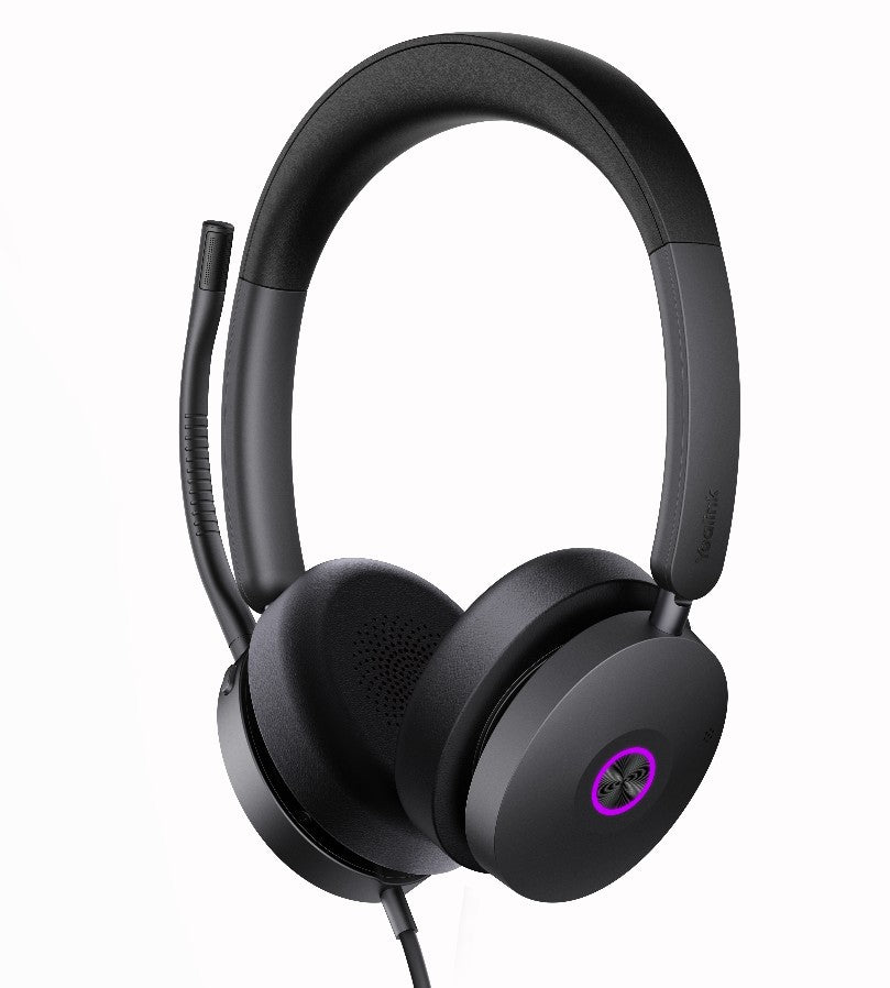 Yealink UH48 UC USB Wired Headset Hybrid Active Noise Cancellation, Four-Microphone Noise-canceling Technology,  Swift Plug  Play All-Day Comfort