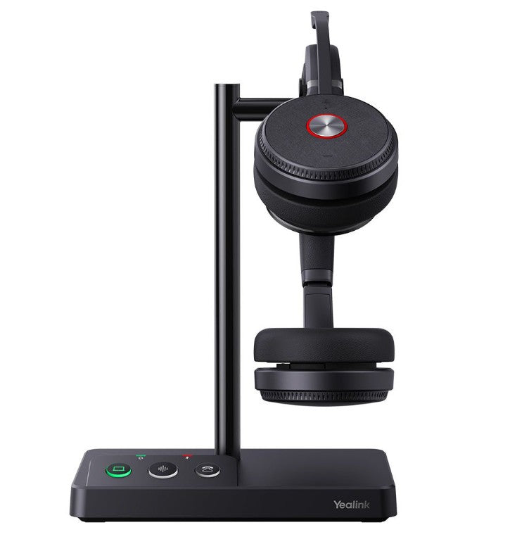 LAST STOCK Yealink WH62 Dual UC DECT Wireless Headset, Busylight On Headset, Leather Ear Cushions, Microsoft Teams  UC Certified,Noise Killer, HD voi