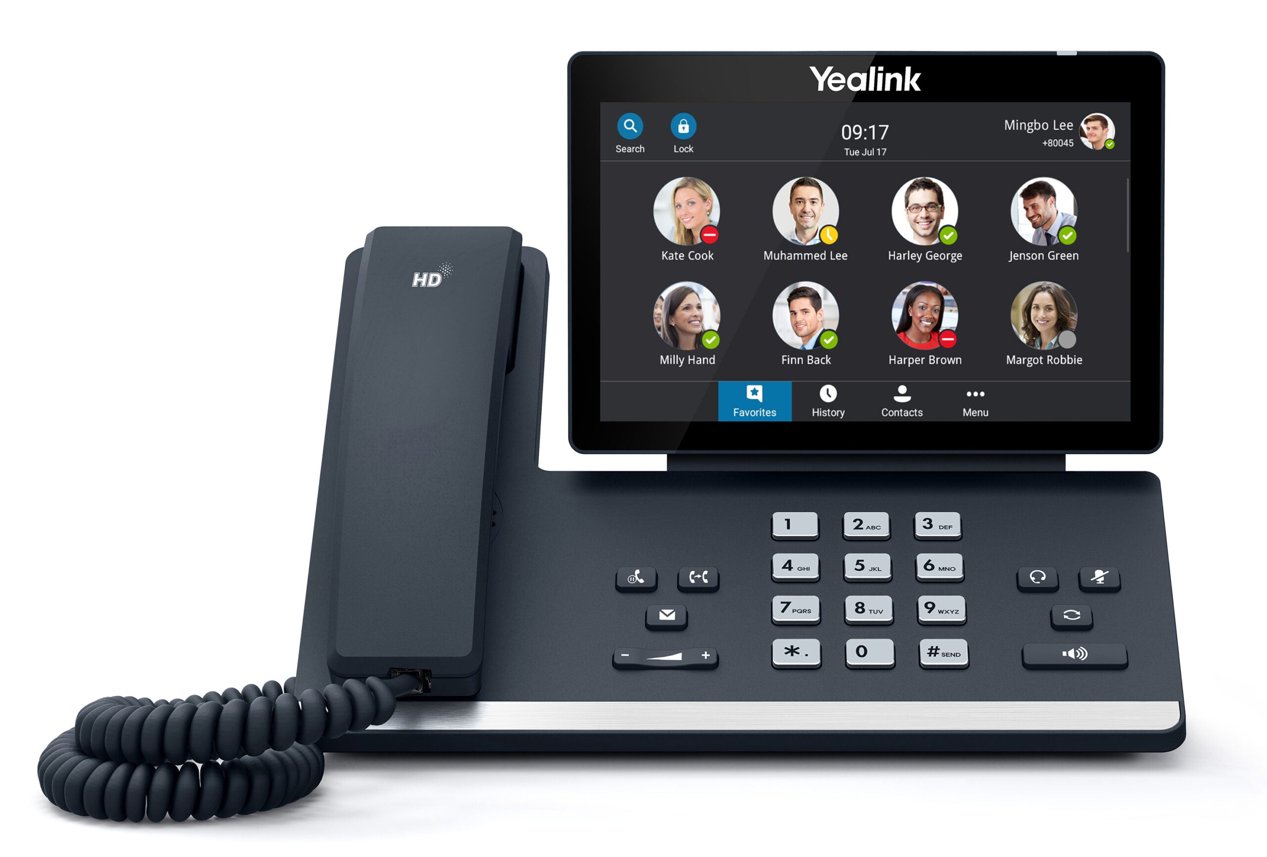 Yealink ZOOM-MP58-WH Zoom Edition Wireless Bluetooth Handset (Power Adapter  Wall Mount Bracket Optional), HD Audio, Android, Noise Proof Technology