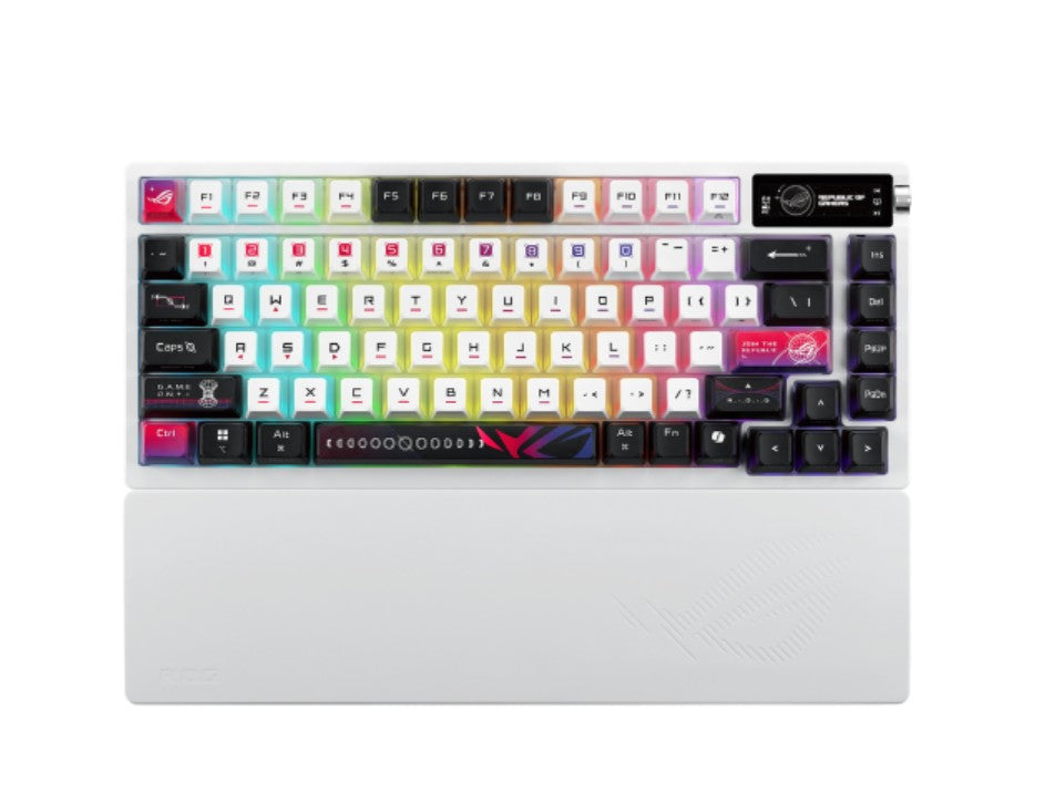 ASUS ASUS ROG AZOTH X SNOW SWITCH ROG NX V2 Mechanical Switches, Dye-sublimated, Semi-translucent keycaps, Metal top cover, g