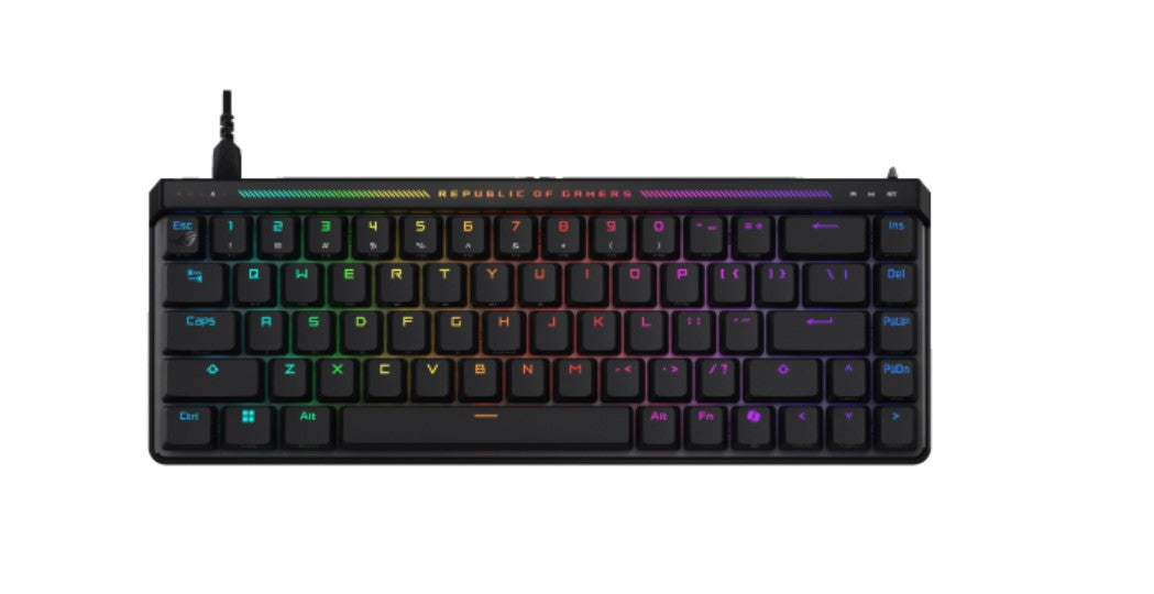 ASUS ASUS ROG Falchion Ace HFX 65% Compact Gaming Keyboard, Magnetic Switches,  Interactive Touch Panel, Dual USB-C Ports