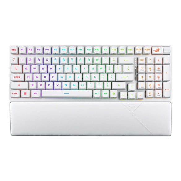 ASUS ASUS ROG Strix Scope II 96 RX Wireless Keyboard - White, USB-C / BT 5.1 / 2.4GHz,  RGB Per-Key, NKRO,  8000Hz,  2m Cable