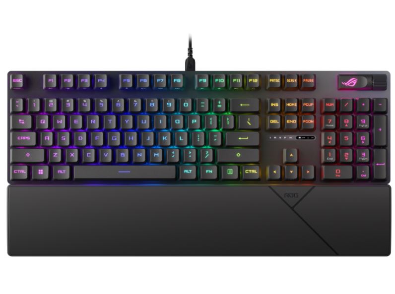 ASUS ASUS ROG STRIX SCOPE II RX Blue Switch Optical Gaming Keyboard,IP57 Waterproof Protection, Streaming Hotkeys, Multi-func