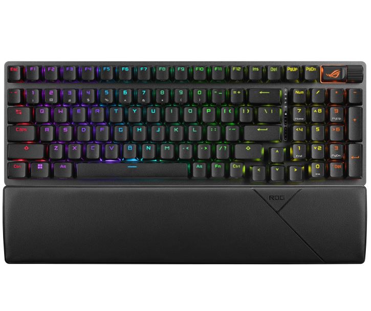 ASUS ASUS ROG STRIX SCOPE II 96 WL Snow Switch NX Wireless Gaming Mechanical Keyboard, Tri-mode Connection, Streamer hotkeys,