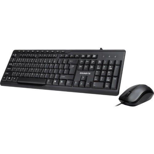 Gigabyte (LS) Gigabyte KM6300 USB Wired Keyboard  Mouse Combo multimedia controls 1000dpi Adjustable Portable slim receiver S
