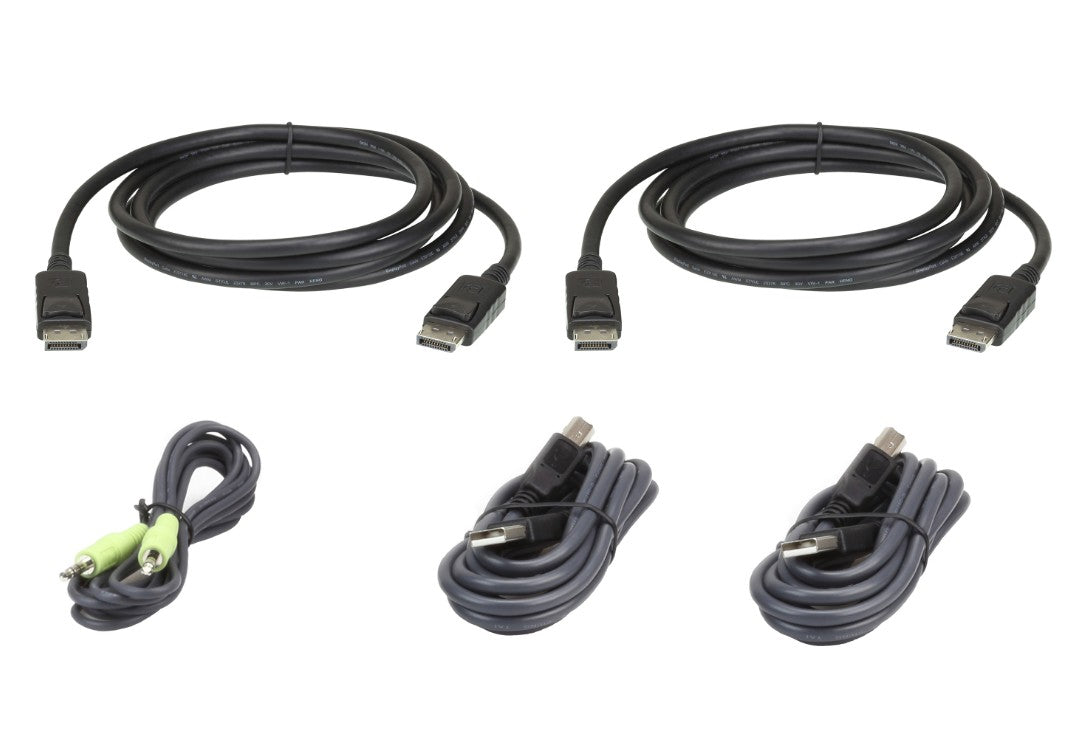 Aten Aten 1.8m USB DisplayPort Dual Display Secure KVM Cable Kit