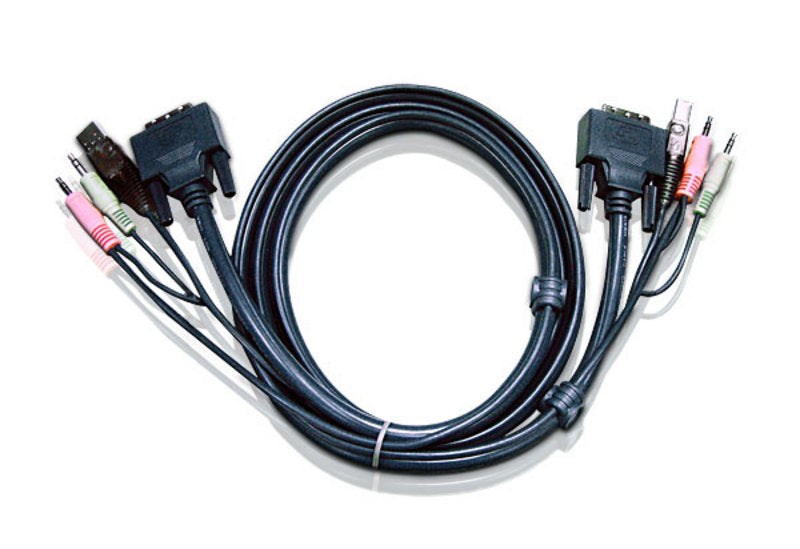 Aten Aten KVM Cable 3m with DVI-D (Single Link) USB  Audio to DVI-D (Single Link), USB  Audio (LS)
