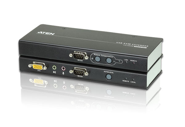 Aten Aten KVM Extender Kit VGA/Audio Cat 5 Extender w/ Local Access, 1920x1200@60Hz 30m, 1600x1200@60Hz 150m, 1280x1024@60Hz 
