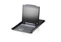 Aten Aten Rackmount KVM Switch 8 Port VGA PS/2-USB w/ 19" LCD Display, 2x Custom KVM Cables Included, 1280x1024@75hz Display,