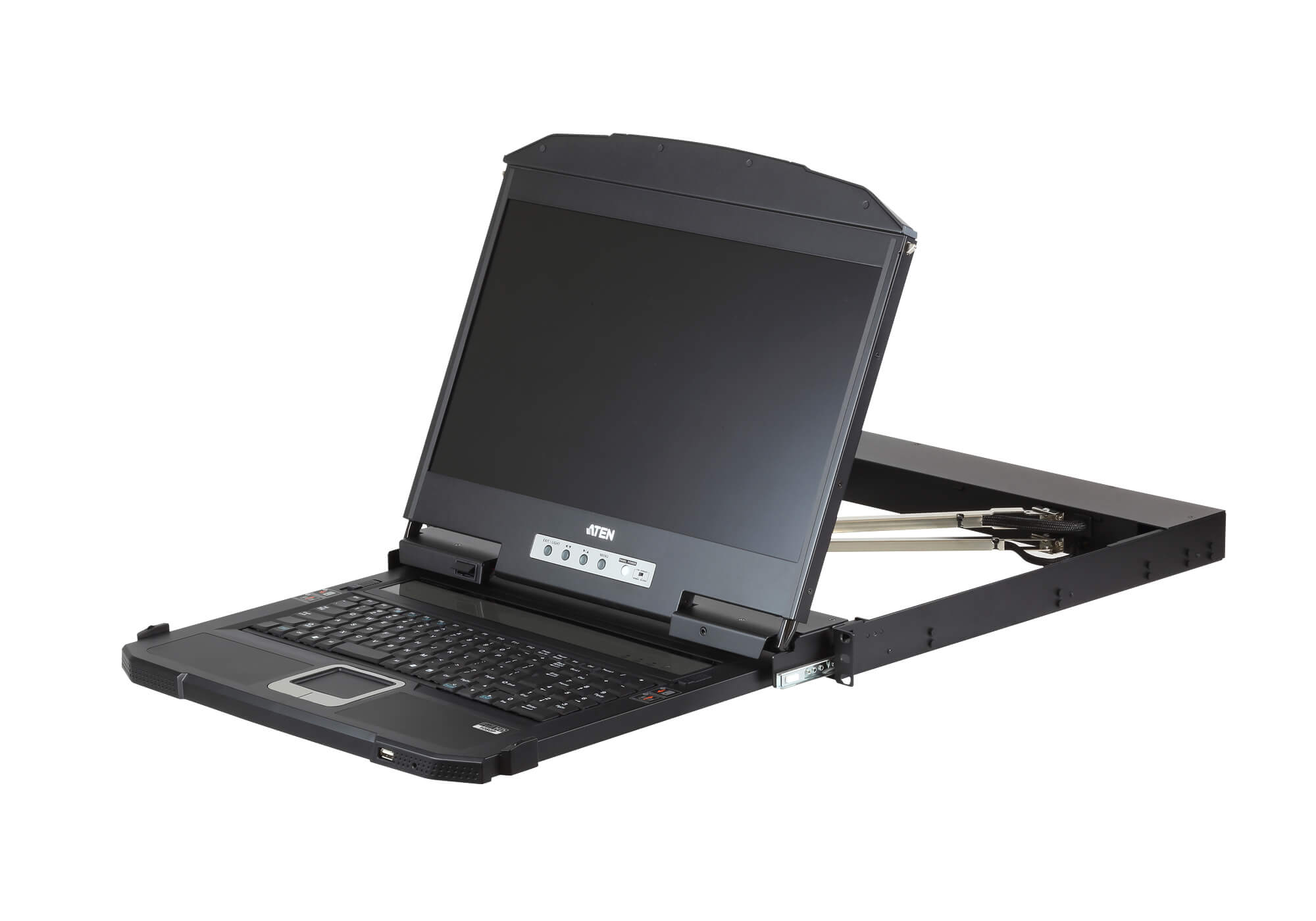 Aten Aten Rackmount Dual Rail LCD Console VGA,HDMI,DVI  USB w/ 18.5" LCD Display, 1x Custom KVM Cable Included, 1920x1080@60h