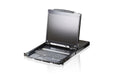 Aten Aten Rackmount Dual Rail LCD Console VGA PS/2-USB w/ 19" LCD Display, 1x Custom KVM Cable Included, 1280x1024@75hz Displ