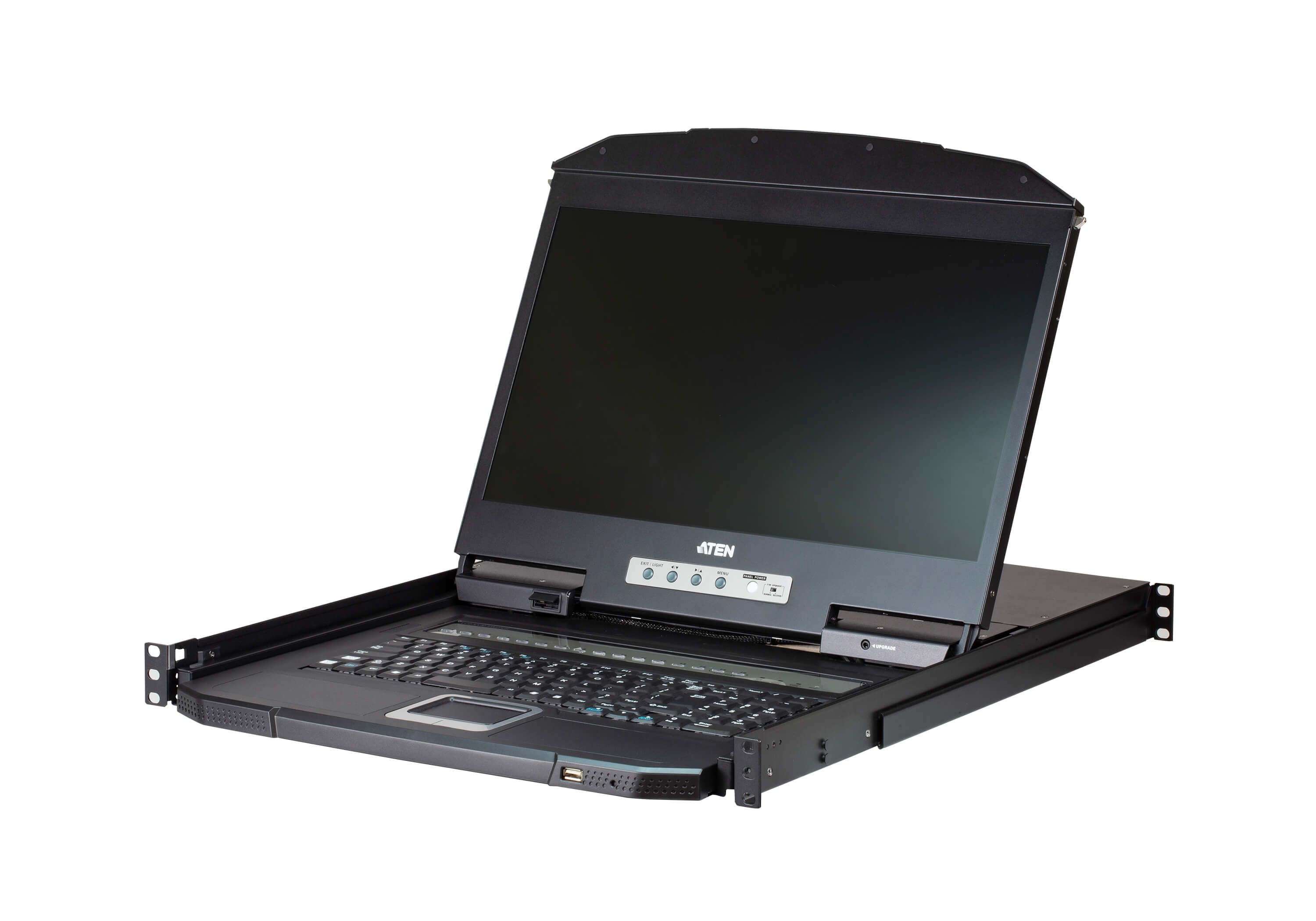 Aten Aten Rackmount KVM Switch 16 Port VGA w/ 18.5" LCD Display, 2x Custom KVM Cables Included, 1366x768@60hz Display, Short 