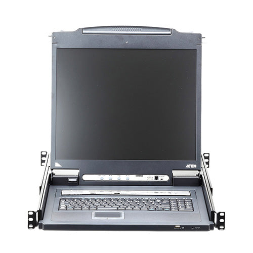 Aten Aten 17" 1U Local/Remote Share Access 8-Port Single Rail LCD KVM over IP Switch
