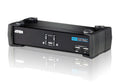 Aten Aten Desktop KVMP Switch 2 Port Single Display DVI w/ audio, 2x Custom KVM Cables Included, 2x USB Port, Selection Via F