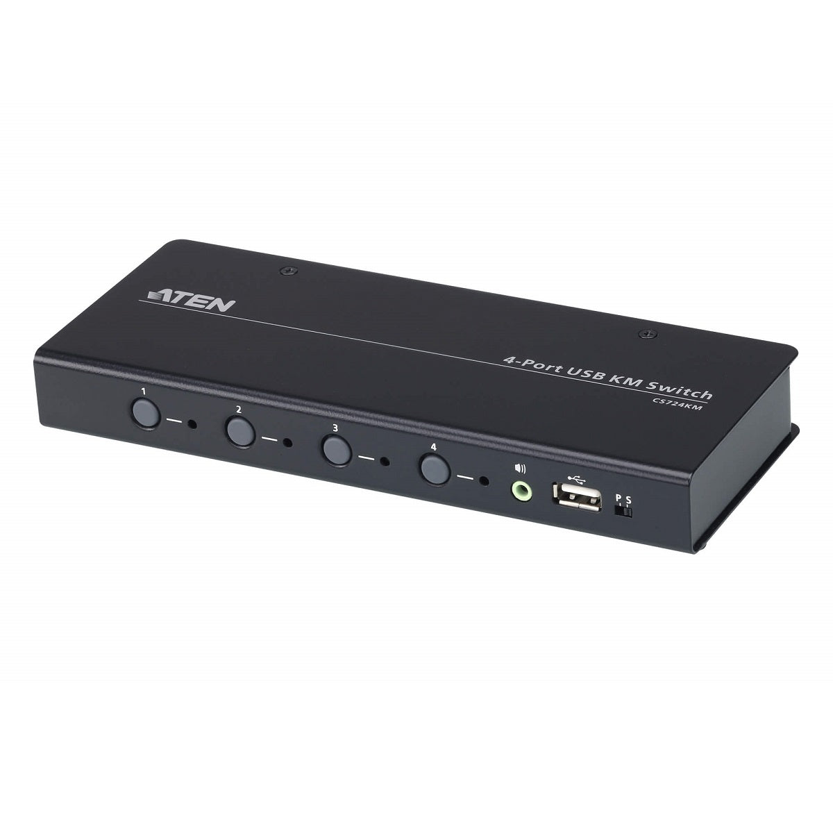 Aten Aten KM Switch 4 Port USB Boundless Switching w/ Audio, Cables Included, Daisy Chain Up to 2 (8 Computers Total)