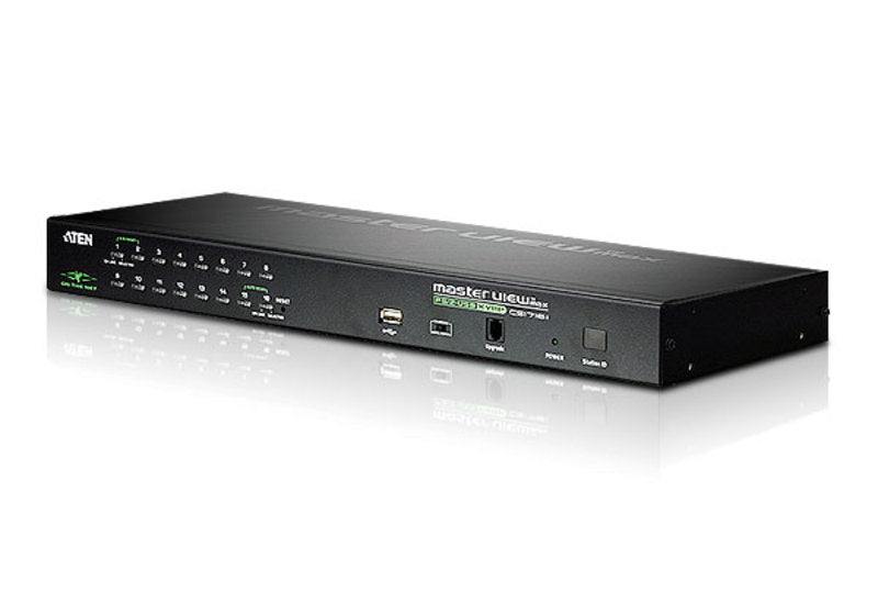Aten Aten 16 Port PS/2-USB 2.0 KVMP Switch over IP, 1 VGA USB KVM Cable, 1 VGA PS/2 KVM Cable included