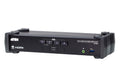 Aten Aten Desktop KVMP Switch 4 Port Single Display 4k HDMI w/ audio mixer mode, Cables Included, Selection Via Front Panel