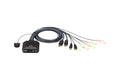 Aten Aten Compact KVM Switch 2 Port Single Display Display Port w/ Audio, Remote Port Selector, USB Hot-Plugging