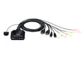 Aten Aten 2 Port USB 4K @60Hz HDMI Cable KVM Switch with Remote Port Selector
