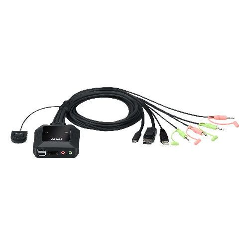 Aten Aten 2-Port USB-C DisplayPort Hybrid Cable KVM Switch