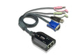 Aten Aten VGA USB Virtual Media KVM Adapter with Audio, Dual Output for KM series