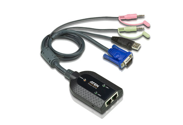 Aten Aten VGA USB Virtual Media KVM Adapter with Audio, Dual Output for KM series
