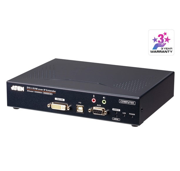 Aten Aten DVI Single Display KVM over IP Transmitter with SFP Fibre Optic network Connection