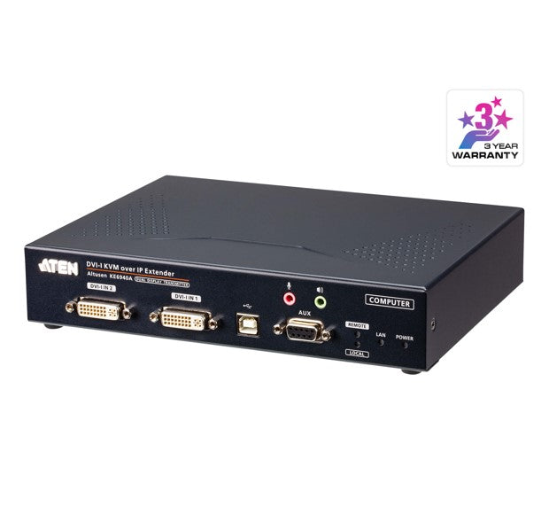 Aten Aten DVI Dual Display KVM over IP Transmitter With SFP Fibre Optic network Connection
