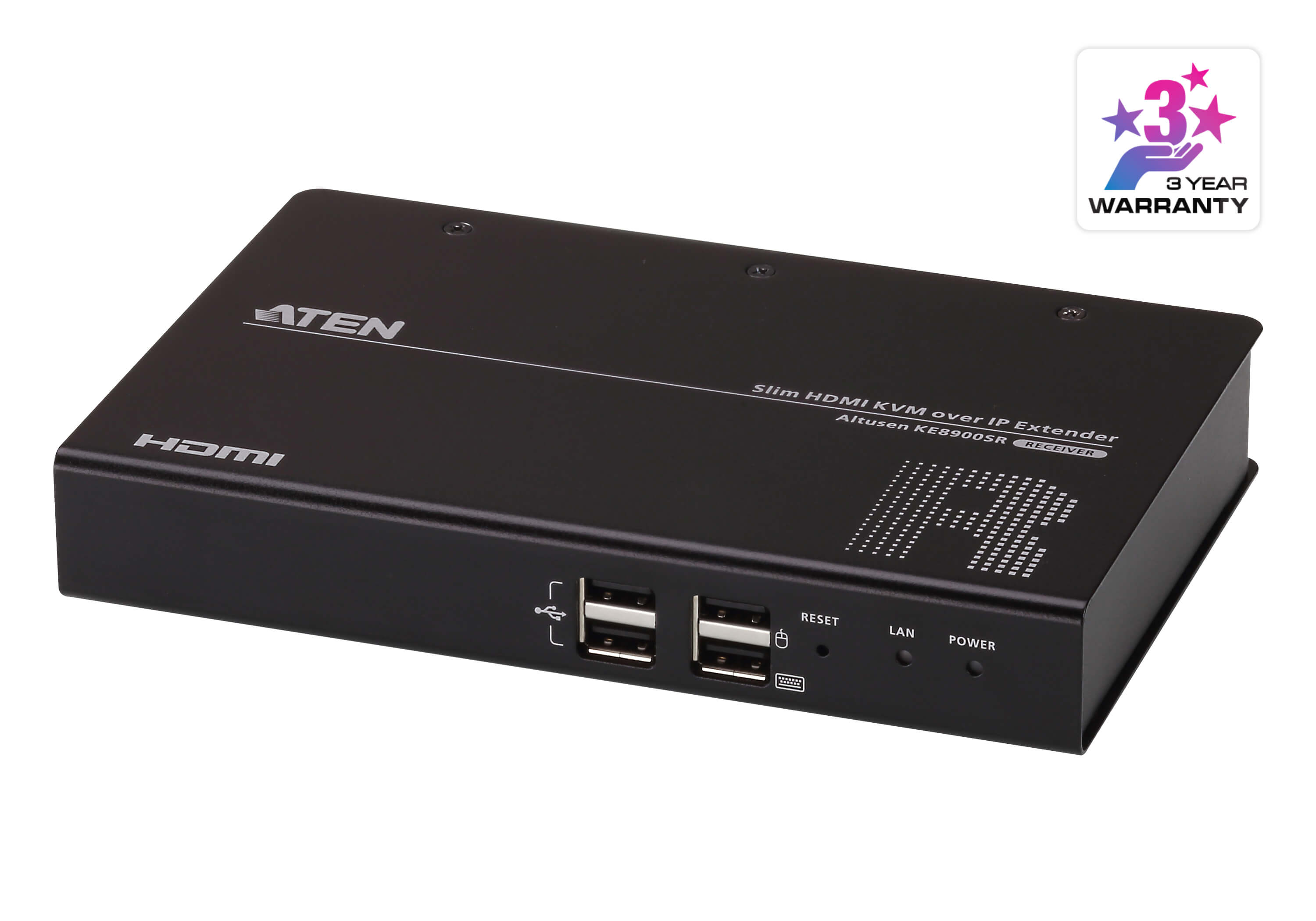 Aten Aten HDMI Slim KVM over IP Receiver, supports up to 1920 x 1200 @ 60 Hz