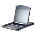 Aten Aten 16 Port Dual Rail CAT5 LCD KVM over IP Switch 19" LED-Backlit LCD Monitor, Touchpad PS/2-USB Local/Remote Share Ace
