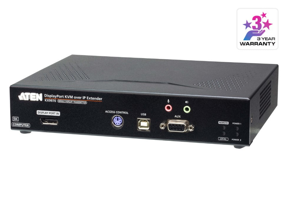 Aten Aten 5K DisplayPort KVM over IP Transmitter with Boundless Switching and Support for Video Walls