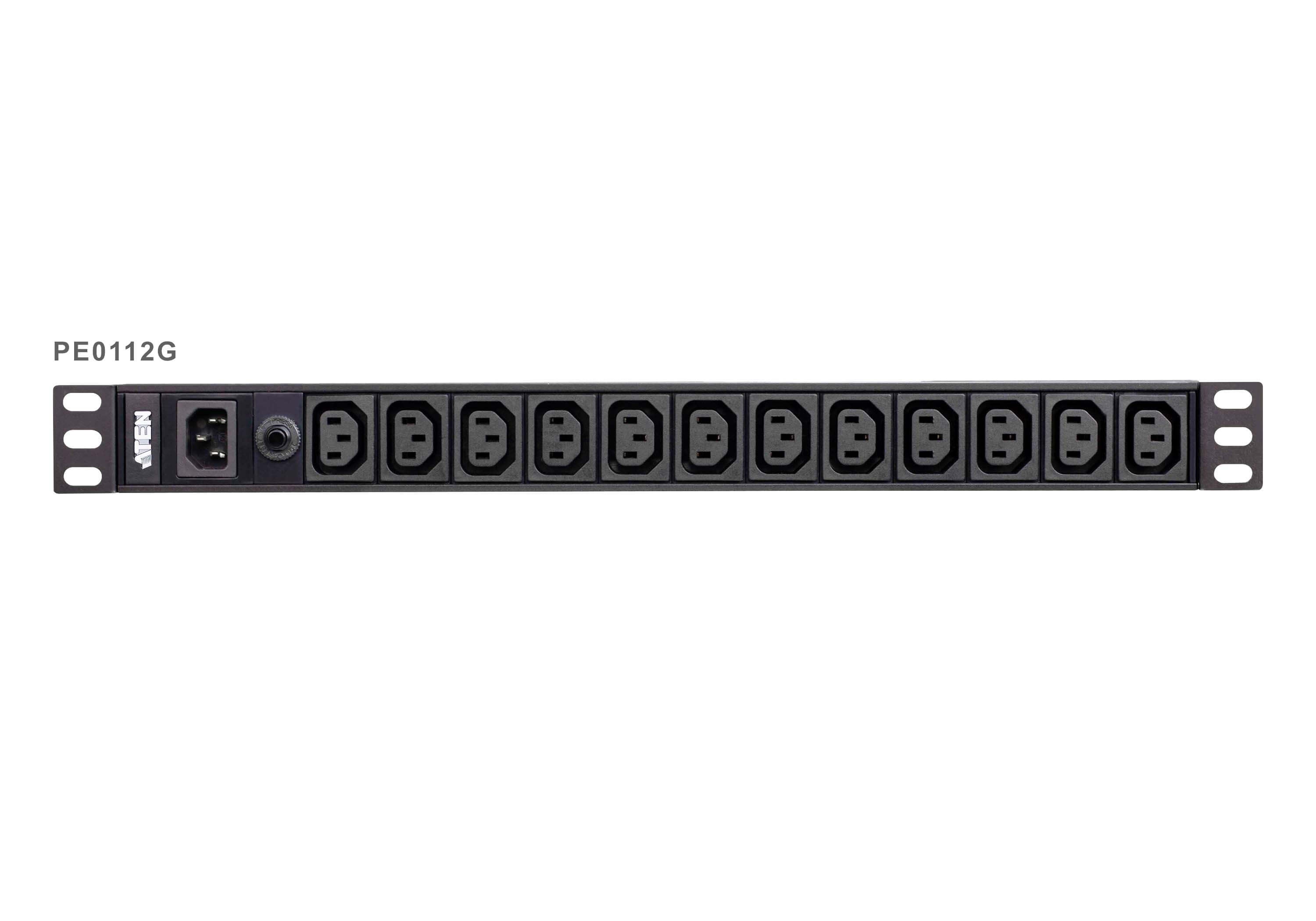 Aten Aten 12-Port 10A Power Distribution Unit - Basic PDU, 1U Rackmount Design 12x C13 AC Outputs, Overload protection (PE011