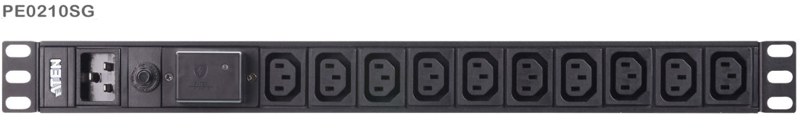 Aten Aten 10-Port 15A Power Distrubition Unit - Basic PDU, 1U Rack Mount Design, 10x C13 AC Outputs, Overload protection (PE0