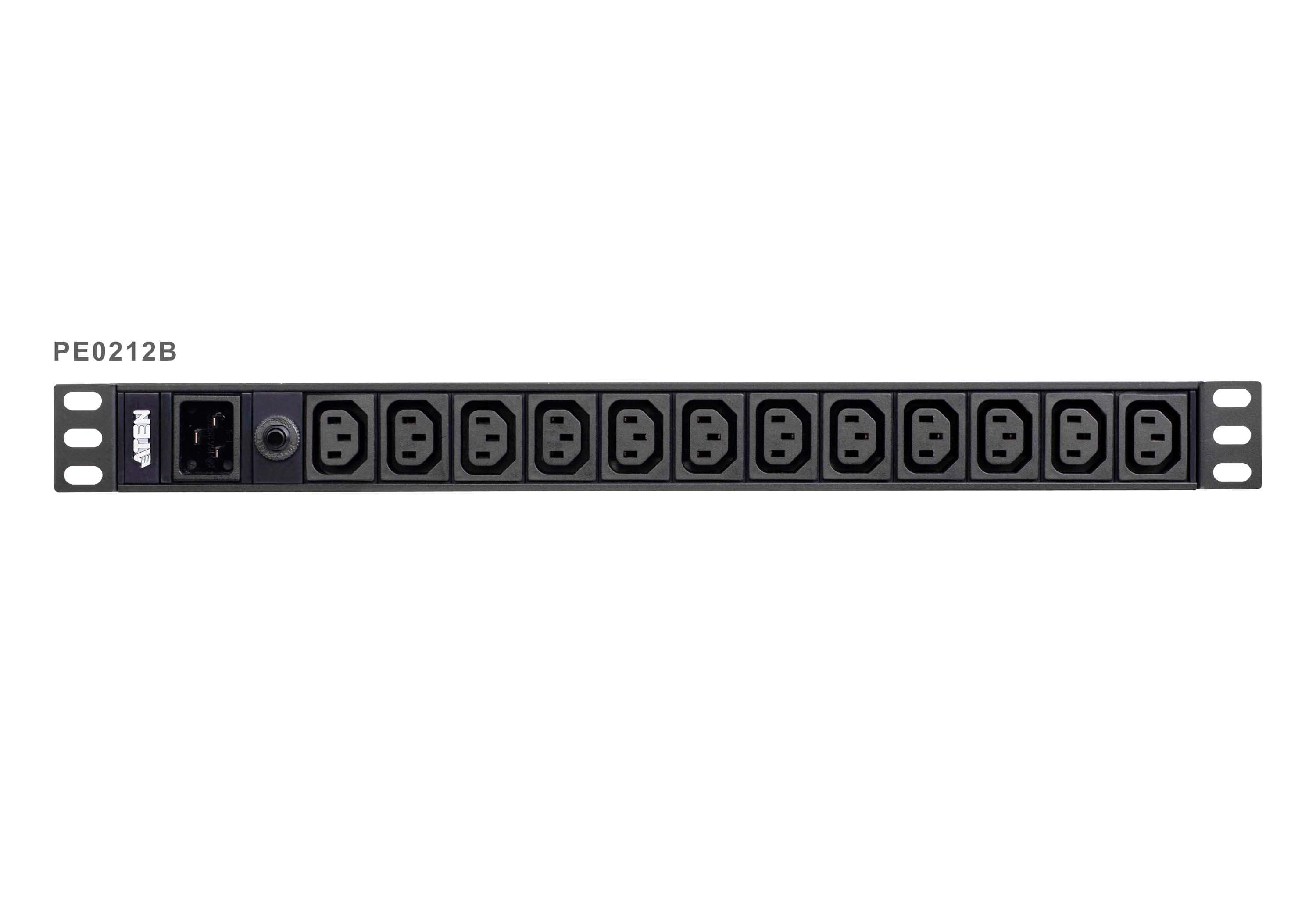 Aten Aten 12-Port 15A Power Distriubiton Unit - Basic PDU, 1U Rackmount Design 12x C13, Overload protection