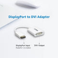 Aten Aten DisplayPort to DVI Adapter, Converts DisplayPort signals to DVI output, DisplayPort 1.2 a compliant, Supports VGA, 