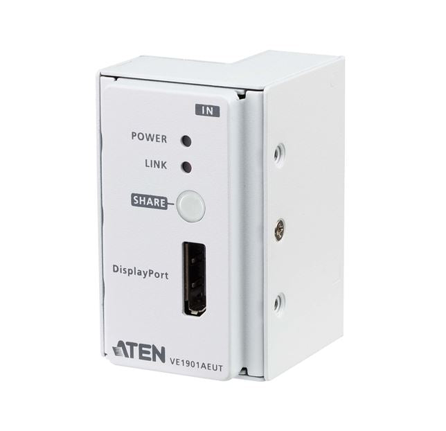Aten Aten VE1901AEUT DisplayPort HDBaseT-Lite Transmitter, built-in PoH, Support RS-332 channel transmission, Built-in 8KV/15