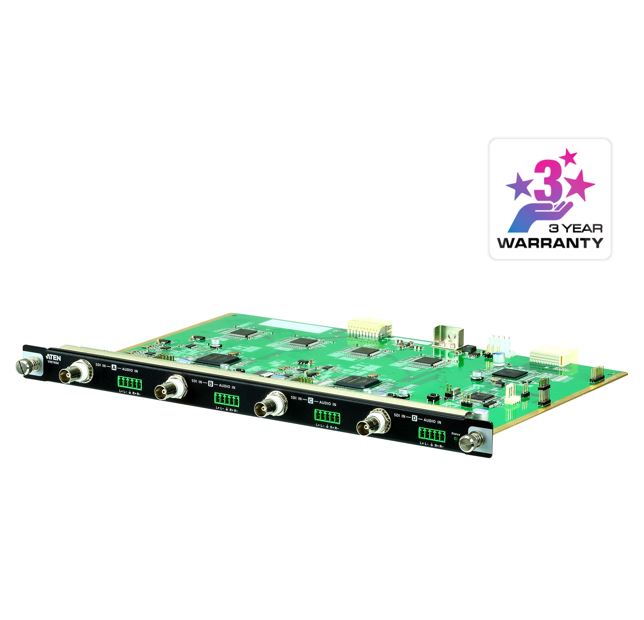 Aten Aten VM7404 4-Port SDI Input Board for VM1600A/VM3200, Connects up to 4SDI inputs, Supports SD-SDI, HD-SDI and 3G-SDI fo