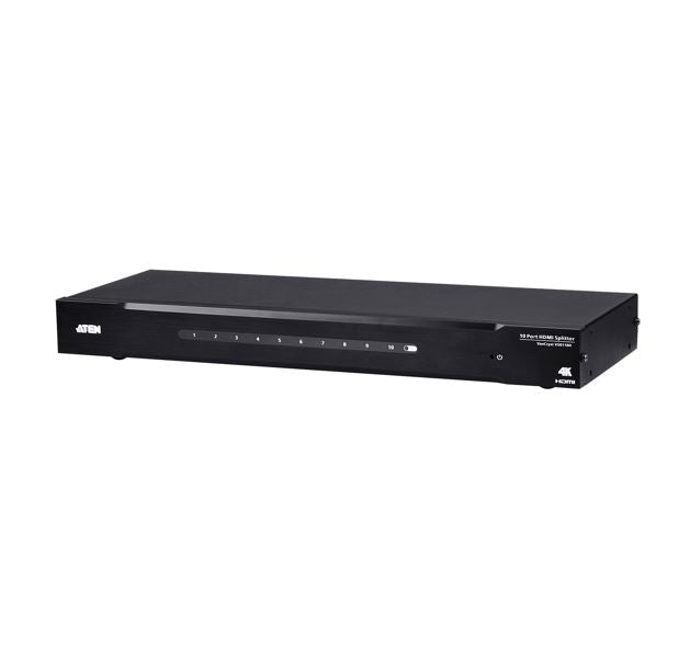 Aten Aten VS0110HA 10-Port 4K HDMI Splitter, HDCP 1.4 compliant, Built-in bi-directional RS-232, Supports Dolby True HD  DTS 