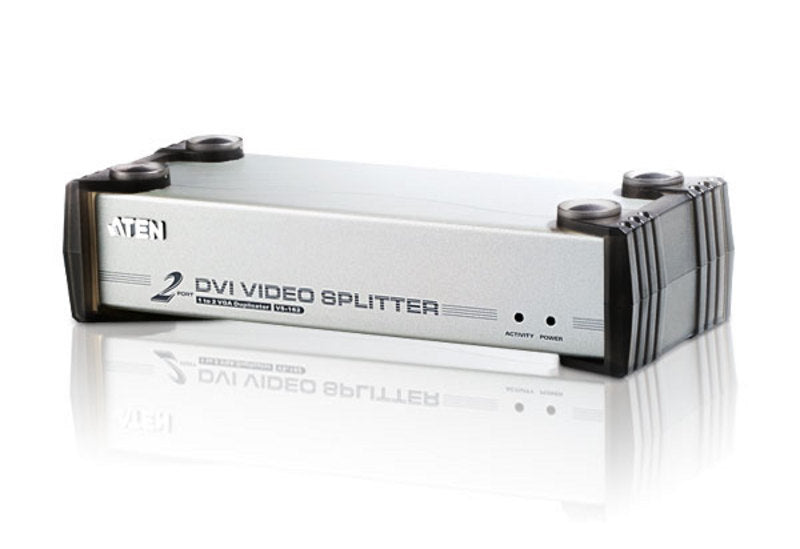 Aten Aten Video Splitter 2 Port DVI Video Splitter w/ Audio, 1920x1200@60Hz, Cascadable to 3 Levels (Up to 8 Outputs)